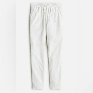 NWT J.Crew New Seaside Pant Linen Blend / White / Large